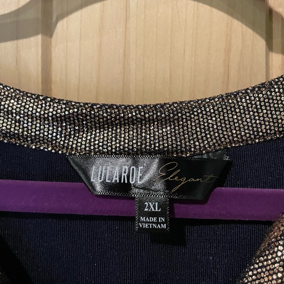 🔥🔥LuLaRoe Shimmering Gold Tunic Top - Picture 2 of 3
